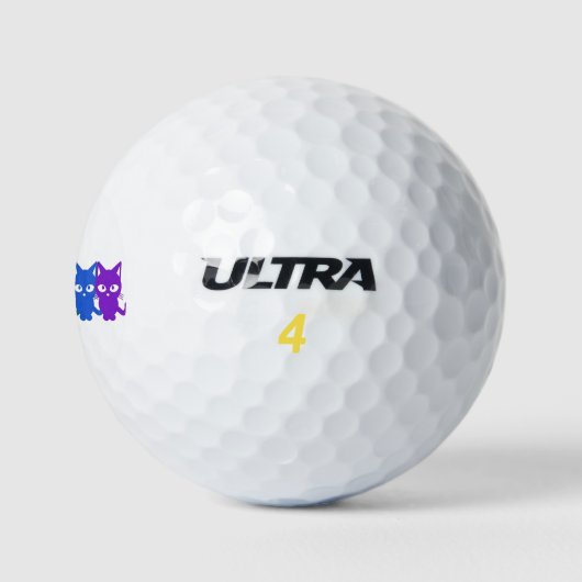 Rainbow Pixel-katten Golfballen (Logo)