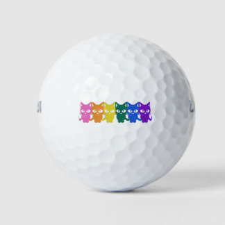 Rainbow Pixel-katten Golfballen