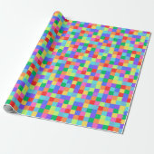 Rainbow Pixel Kleurrijke Heldere Gift Wrap Cadeaupapier (Uitgerold)