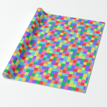Rainbow Pixel Kleurrijke Heldere Gift Wrap