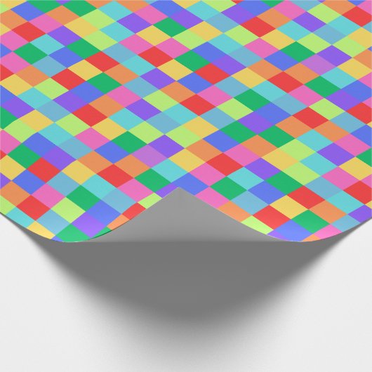 Rainbow Pixel Kleurrijke Heldere Gift Wrap Cadeaupapier (Hoek)