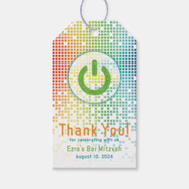 Rainbow Pixel Videogame Gamer Bar Mitzvah Cadeaulabel