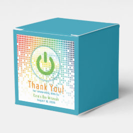 Rainbow Pixels Videogame Gamer Bar Mitzvah Bedankdoosjes