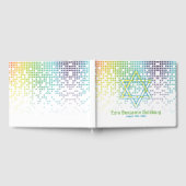 Rainbow Pixels Videogame Gamer Bar Mitzvah Gastenboek (Volledig)