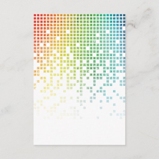 Rainbow Pixels Videogame Gamer Bar Mitzvah Informatiekaartje (Achterkant)