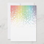 Rainbow Pixels Videogame Gamer Bar Mitzvah Kaart (Achterkant)