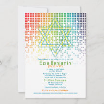 Rainbow Pixels Videogame Gamer Bar Mitzvah