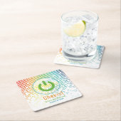 Rainbow Pixels Videogame Gamer Bar Mitzvah Kartonnen Onderzetters (Insitu)