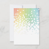 Rainbow Pixels Videogame Gamer Bar Mitzvah RSVP Kaartje (Achterkant)