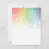 Rainbow Pixels Videogame Gamer Bar Mitzvah Save The Date (Achterkant)