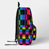 Rainbow Plaid Backpack With Black Detail Bedrukte Rugzak (Links)