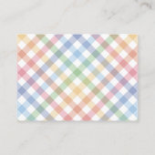 Rainbow plaid eenvoudige schattige boeken voor bab informatiekaartje (Achterkant)