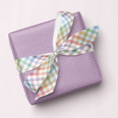 Rainbow plaid gingham schattig pastel satijnen lint