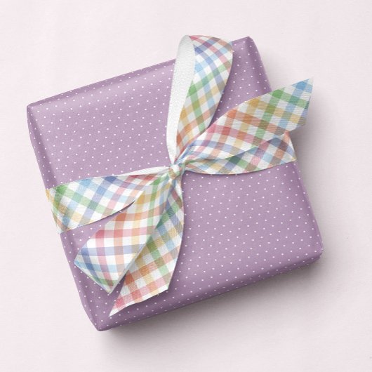 Rainbow plaid gingham schattig pastel satijnen lint