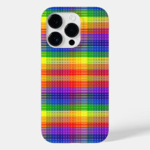 Rainbow Plaid iPhone Samsung Hoesje