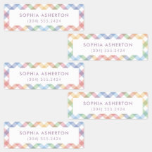 Rainbow plaid schattig eenvoudig gepersonaliseerd 