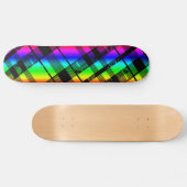 Rainbow Plaid Skateboard Deck (Horizontaal)