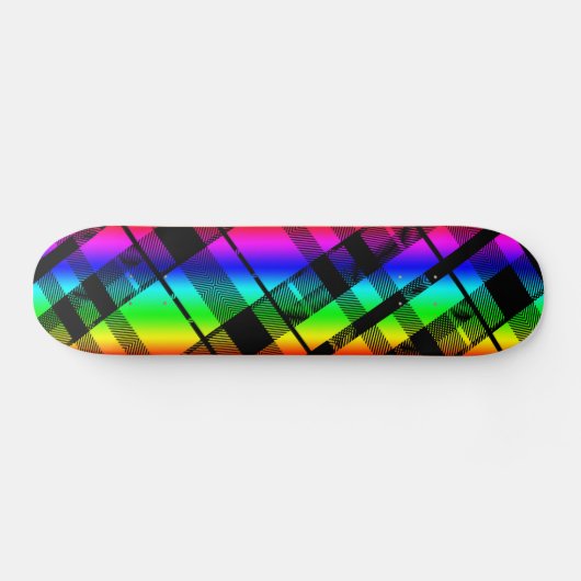 Rainbow Plaid Skateboard Deck (Horizontaal)