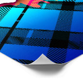 Rainbow Plaid Skull Poster (Hoek)