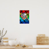 Rainbow Plaid Skull Poster (Keuken)