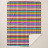 Rainbow Plaid UDR Sherpa Deken (Voorkant)