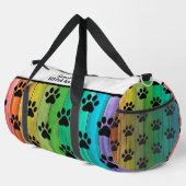 Rainbow Plank Paw Print Pet monogram personalize Plunjezak (Rechterhoek)