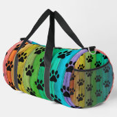 Rainbow Plank Paw Print Pet Weekender Plunjezak (Rechterhoek)