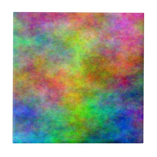 Rainbow Plasma Ceramic Tile Tegeltje (Voorkant)