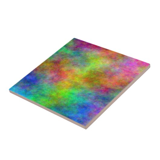 Rainbow Plasma Ceramic Tile Tegeltje (Zijkant)