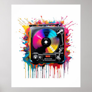 Rainbow-platenspeler Poster