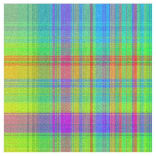 Rainbow Plays Fabric Bright Colorful Stripes Stof (Close Up)