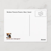 Rainbow Plumeria Flowers, Maui Nō Ka Oi Briefkaart (Achterkant)