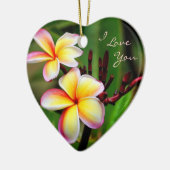 Rainbow Plumeria, ik hou van je Ornament (Links)