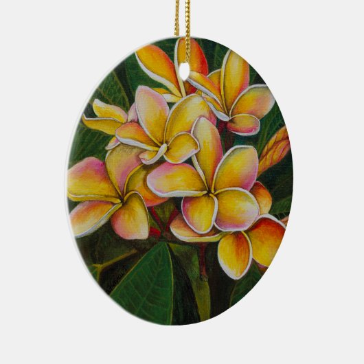 Rainbow Plumeria Keramisch Ornament (Rechts)