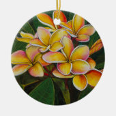 Rainbow Plumeria Keramisch Ornament (Voorkant)