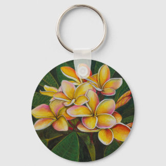 Rainbow Plumeria Sleutelhanger