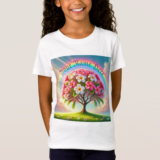 Rainbow Plumeria T-shirt (Voorkant)
