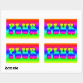 Rainbow PLUR Rechthoekige Sticker (Vel)