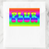 Rainbow PLUR Rechthoekige Sticker (Tas)
