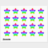 Rainbow PLUR Ster Sticker (Vel)