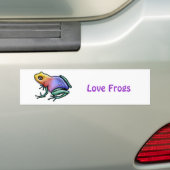 Rainbow Poison Dart Frog Bumpersticker (Op auto)