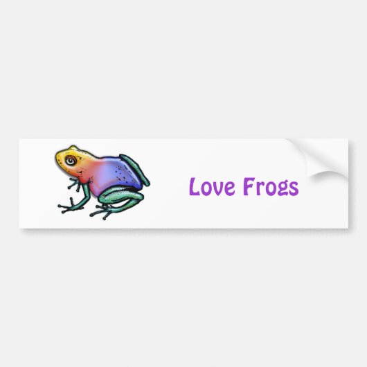 Rainbow Poison Dart Frog Bumpersticker (Voorkant)