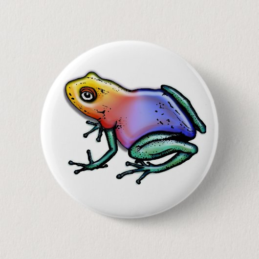 Rainbow Poison Dart Frog Ronde Button 5,7 Cm (Voorkant)