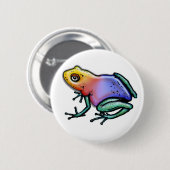 Rainbow Poison Dart Frog Ronde Button 5,7 Cm (Voorkant /achterkant)