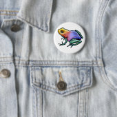 Rainbow Poison Dart Frog Ronde Button 5,7 Cm (In situ)