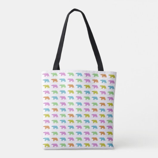 Rainbow Polar Bear Tote Bag (Achterkant)