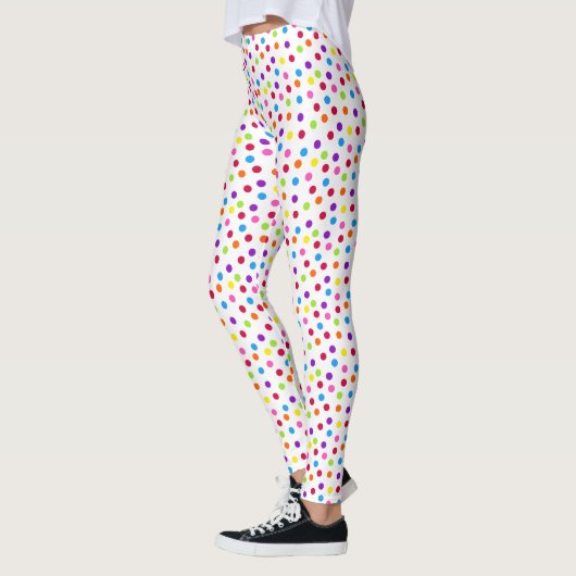 Rainbow Polka Dot Colorful Pattern Leggings (Links)