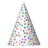 Rainbow Polka Dot Confetti Party Petten Feesthoedjes (Voorkant)