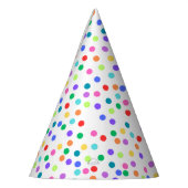 Rainbow Polka Dot Confetti Party Petten Feesthoedjes (Links)