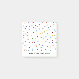 Rainbow Polka Dot Confetti Post-it® Notes